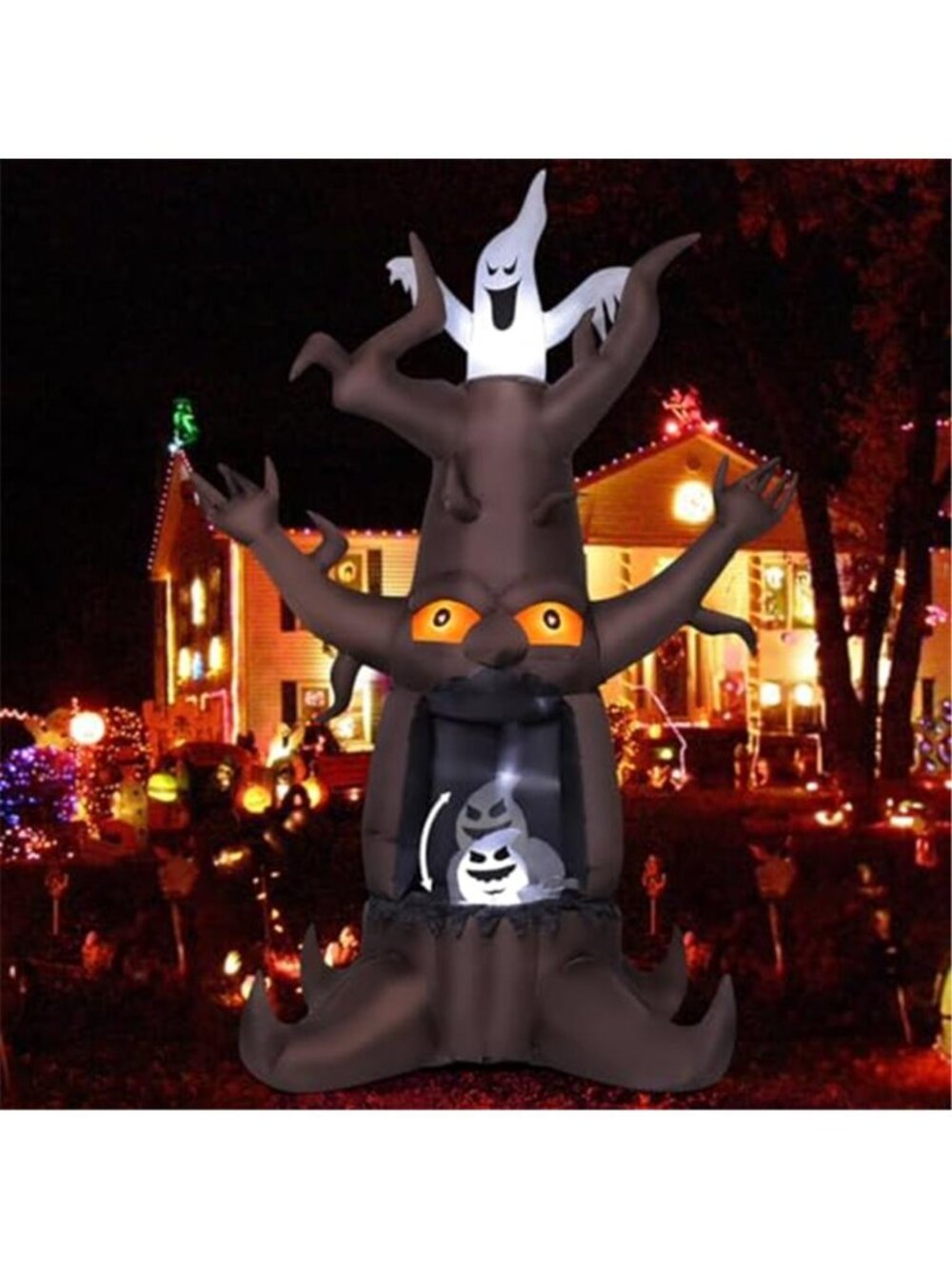 9 FT Halloween Inflatable Animated Dead Tree Outdoor Decorations Blow Up